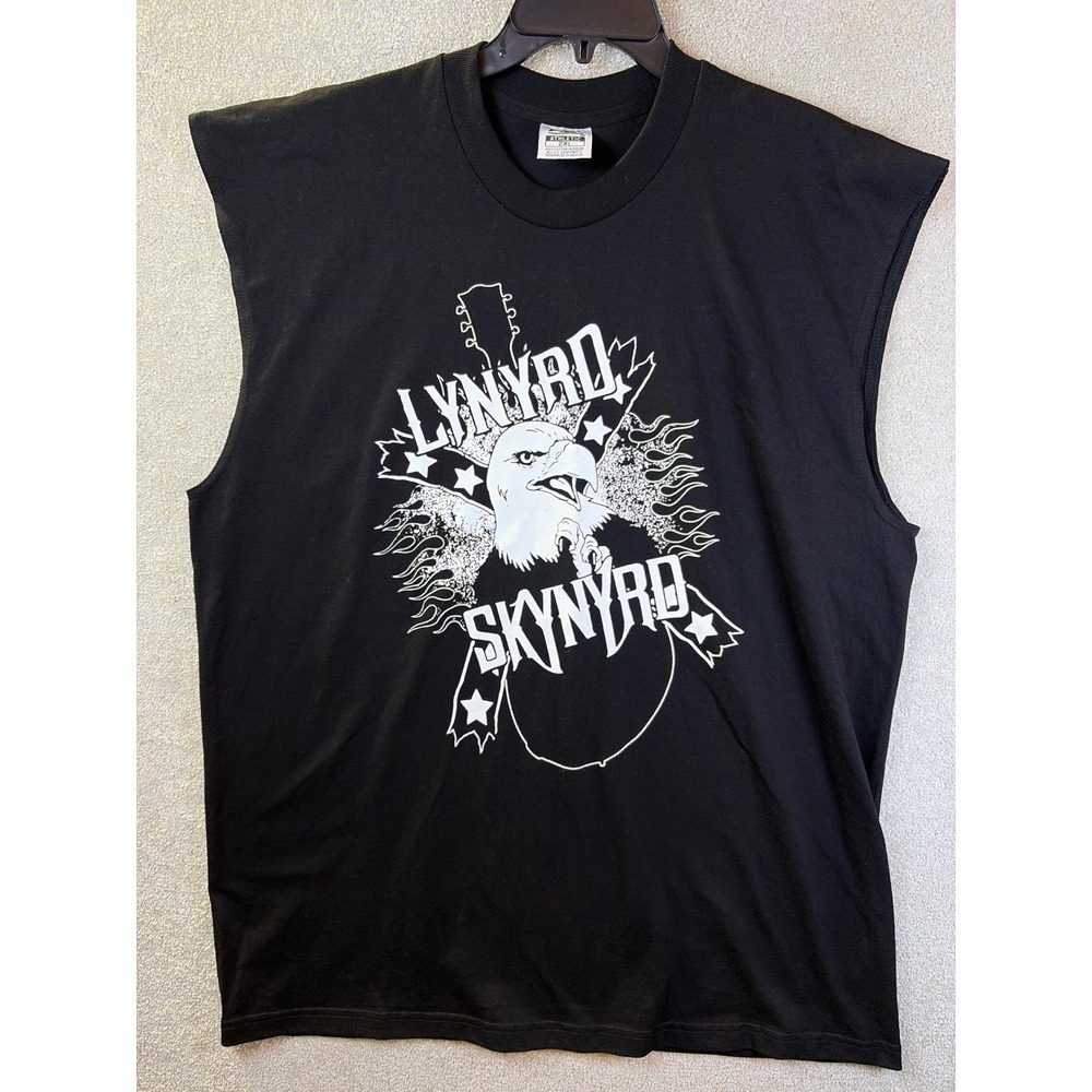 Lynyrd Skynyrd Muscle Tee Mens 2XL Pro Athletic Black Eagle Guitar Graphic Shirt
